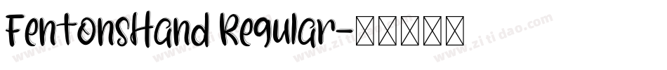 FentonsHand Regular字体转换